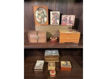 Beautiful Lot Of Vintage Musical Boxes