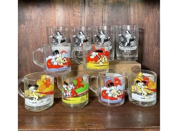 McDonald's Vintage 1997 Monopoly Rich Uncle Pennybags Glasses Set Of 4 And McDonald's Garfield Glass Mugs 6