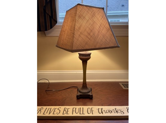 Beautiful Table Lamp 27 Inches High And Hand Crafted Wall Decor/sign 48'L