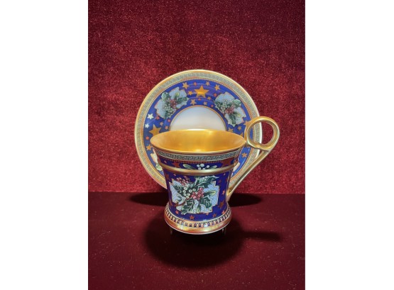Very Rare Versace Rosenthal 'Floral Elegy' Cup And Saucer. Never Used