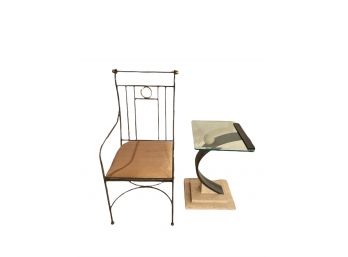 Modernist End/side Table And Chair