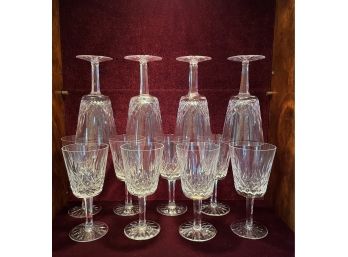 Waterford Lismore Crystal Wine Glasses/water Goblets Set Of 12