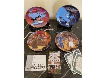 Bradford Exchange Disney Aladdin Collector Plates Set Of 4