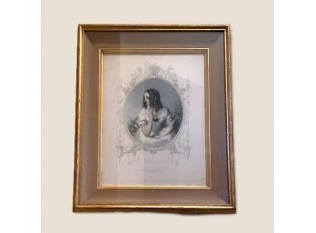 Hand Colored Original Engraving Circa 1842 'the Morning Of Life' Beauties Of Thomas Moore