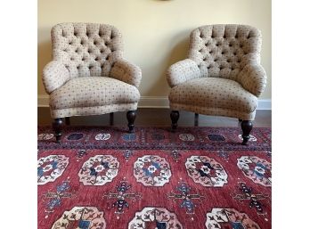 Fine Pair Of Henredon Historic Natchez Collection Club Chairs