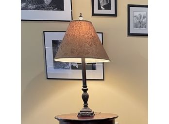 Beautiful Vintage Style Lamp With Original Shade Approximate 30.5 Inches