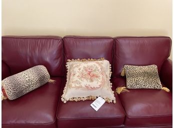 Handmade Antique Reproduction Handwoven Pillow 100 Silk On Cotton And Velvet Leopard Pillows