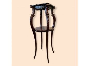 Beautiful Mahogany Carved Wood Plant Stand