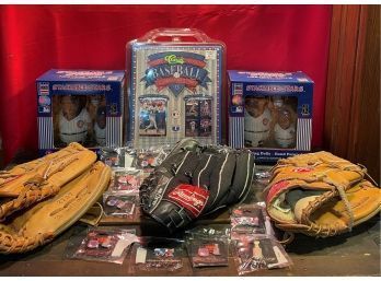 Baseball Toys, Gloves And Pins