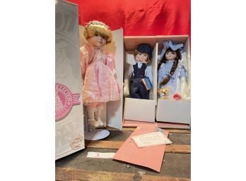 Marian Yu Limited Edition Porcelain Dolls With Certificates New In Box And Tussini Collection Porcelain Doll