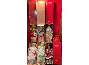 Lot Of 6 Vintage 'Brinn' Dolls New In Box
