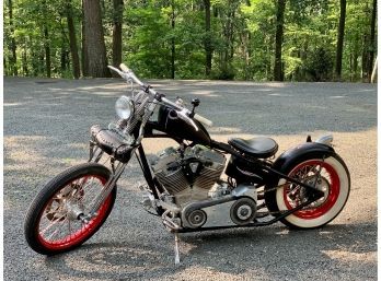 2007 CUSTOM BOBBER DAVE PEREWITZ. THIS UNIQUE MOTORCYCLE WAS CUSTOM BUILT FOR THE OWNER IN BOSTON MA.