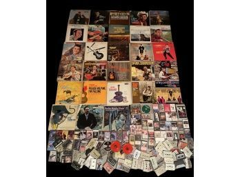 Lot Of 28 Vintage Records And Many Audio Cassettes (not Tested)