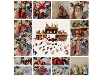 Amazing Collection Of Vintage Glass Christmas Ornaments