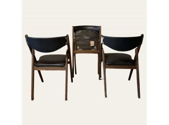 Mid Century Folding Coronet Wonderfold Chairs Set Of 3