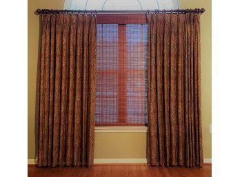 Two Panels Blackout Curtains With Paisley Pattern Design 80 X 102 (curtain Rod Not Included)