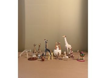 Beautiful Giraffe Collection Includes Handcrafted And Signed Giraffes, Crystal And Porcelain Giraffes