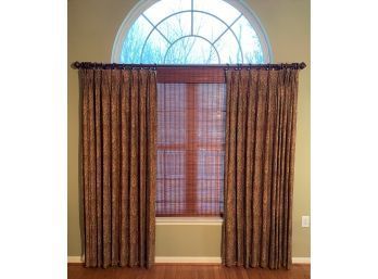 Two Panels Blackout Curtains With Paisley Pattern Design 80 X 102 (curtain Rod Not Included)