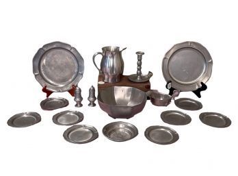 Antique Pewter Collection: Gorham, International Pewter Plates, English And Woodbury Pewter Collection
