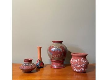 Lot Of Beautiful Costa Rican Pottery Signed