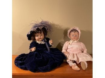 Lot Of 2 Vintage Dolls M&S Composition Cloth Doll (prosthetic Leg)
