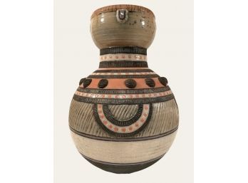 Gorgeous Mid Century Pottery Large Vase Artist Signed