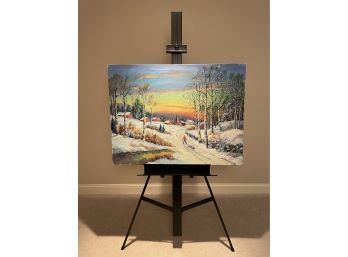 Ann Yost Whitesell 'Sunset' Original Oil On Canvas 30' By 40' Signed Unframed AW0110