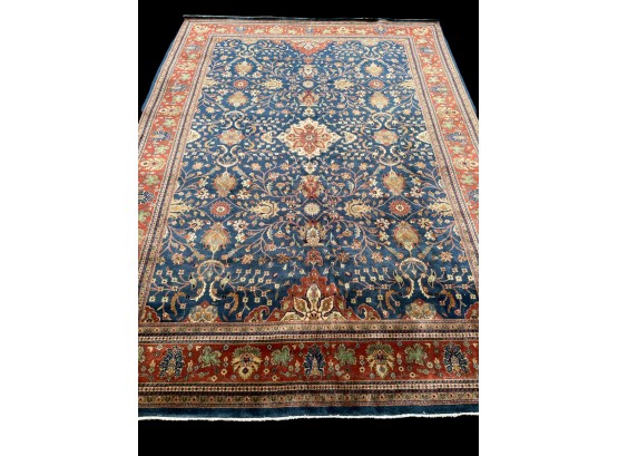 164.4' X 109.2' Blue Fine Serapi Hand - Knotted Wool Rug Excellent Condition
