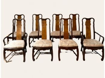 Asian Ming Style Solid Mahogany Dining Chairs By R. O. C. Taiwan Set Of 6 Chairs And Set Of 2 Armchairs