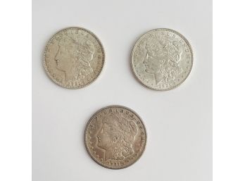 3 Coin Of Morgan Silver Dollars #1