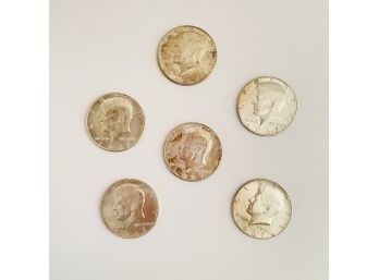 Set Of 6 1967 40 Silver Kennedy Half Dollars #17