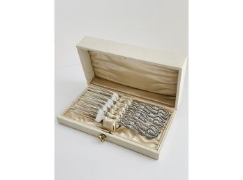Antique 'Ailanthus' By Tiffany & Co. Sterling Silver Set In Original Box C. 1899 ,6 Pieces Excellent Condition