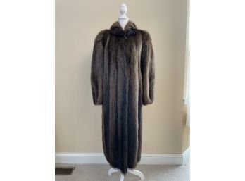 Lord & Taylor Long Hair Beaver Coat Size S Very Good To Excellent Condition
