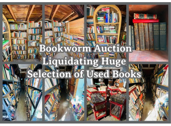 The Biggest Bookworm Auction Liquidating Huge Selection Of Used Books Full Garage Plus 7 Carts