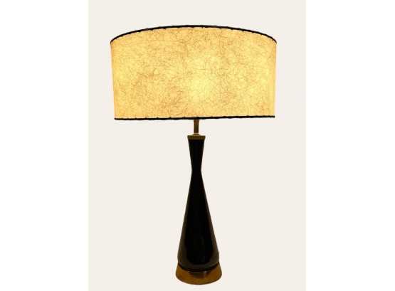 Mid-Century Modern Style Porcelain And Brass Table Lamp  #63