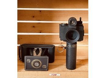 Rare Spin Shot 35S 360 Degree Panoramic Camera And Vintage Kodak Camera With Twindar Lens  #139