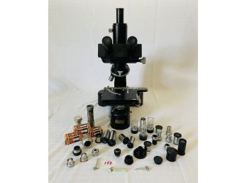 Leitz Wetzlar Monocular Microscope Germany And Microscope Lenses  #152