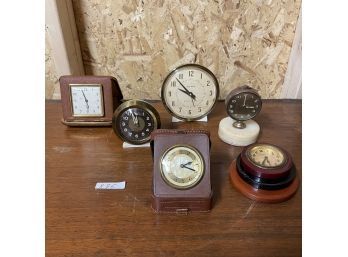 Lot Of 6 Art Deco Vintage Desk Clocks (not Tested) #276