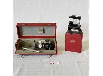 Jaquet Swiss Made Stoelting Lab Instrument In Its Original Box, And 2 Microscope  #113