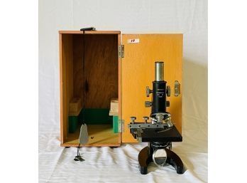 Vintage Tasco Professional Microscope W/box And Key #10