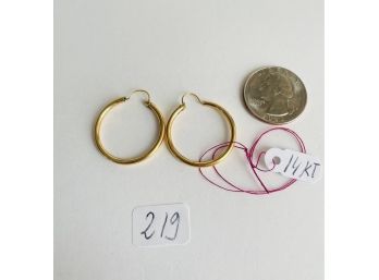# 14K Gold Classic Hoop Earrings  #219