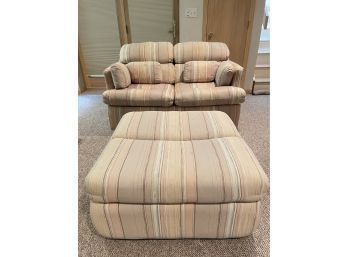 Comfy Love Seat With Storage Ottoman 17' X 31.5'  #179