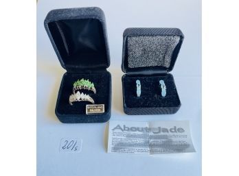 # Beautiful Sterling Silver Rings And Earrings   #201