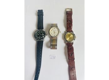 # Lot Of 3 Vintage Watches (Not Tested)  #237