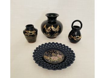 Beautiful Decorative Vases Bulgaria And Beautiful Blue Kobalt Japanese Dish  #14