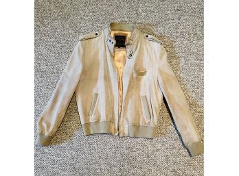 Vintage Cottrell & Hayes Leather Beige Tan Jacket Size 46