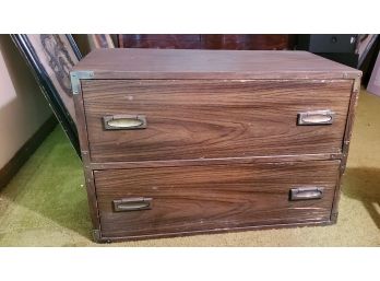Vintage Mid Century Drawer Chest Original Finish And Hardware (used Shows Wear Consistent With Age And Use)