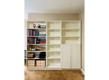 White Organizing Bookcase Cabinet #113 (contents Not Included)