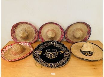Vintage Sombreros Lot Includes 6 Sombreros  #184