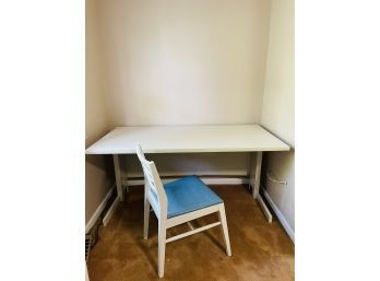 Office Desk (metal Legs) And Chair #114